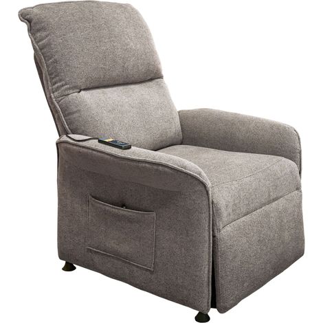 Sillón Reclinable Modelo Thai Estilo Contemporáneo en Color Gris con 2 Motores y Mando Control 82x102x84 cm (1/5)