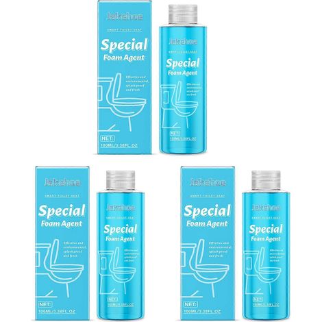 Solution nettoyante moussante pour WC intelligents, agent nettoyant anti-éclaboussures, accessoires de salle de bain. Quantité : 3 pièces. (1/4)