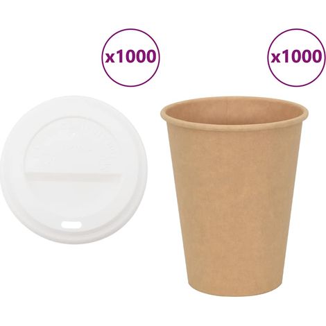 Pappbecher mit Deckeln 1000 Stk. 12oz 300ml