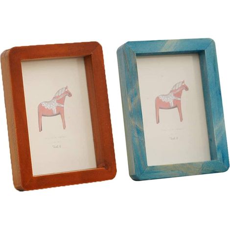 EASYCOMFORT Cadre Photo en Bois Rétro Cadre Créatif Vintage Cadre en Bois Rustique Cadre Photo Cadre Photo en Bois Support Certificat Cadre Photo pour Tableau de la Maison Chambre Bureau Shabby Chic V (1/5)