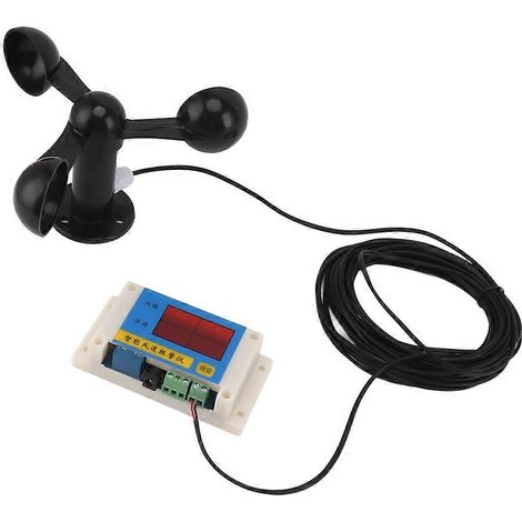 Anémomètre à tour à 3 pales, alarme de vitesse du vent USB à 3 pales, adapté à une utilisation en extérieur. (1/5)
