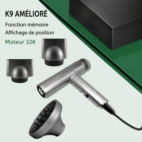 Sèche-cheveux professionnel 3000W K9 version améliorée gris V9 gris k9 20 × 18 × 10 cm 800 g – Livraison gratuite