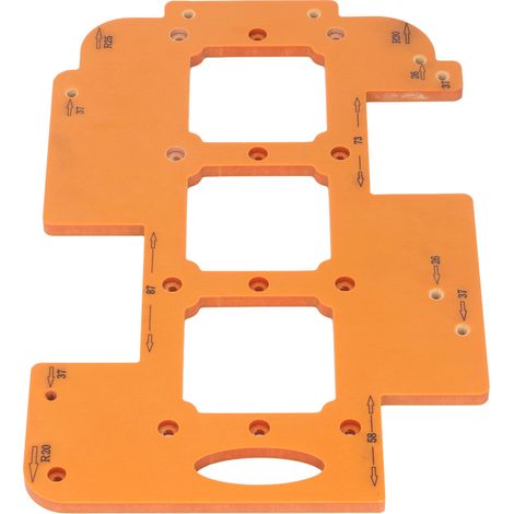 Gabarit de découpe d'angles pour le travail du bois 3 en 1, tailles variées, pour la fabrication de meubles, la finition et le rainurage de placards (7 x 7 cm). (1/5)