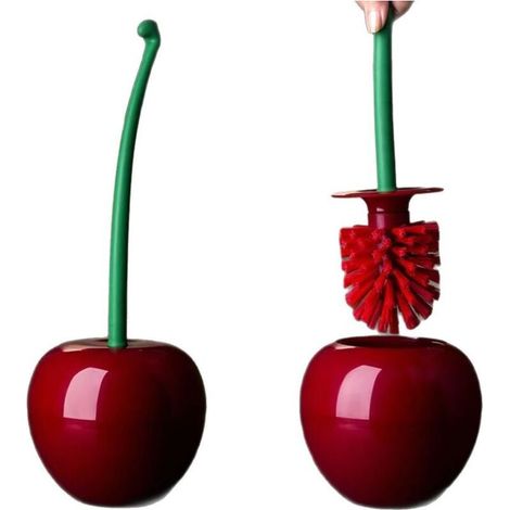 Brosse De Toilette 1 Pièce Cerise, Brosse De Toilette Fantaisie,Ensemble De Brosse De Toilette Cachée, Brosse De Toilette De Salle De Bain (1/5)