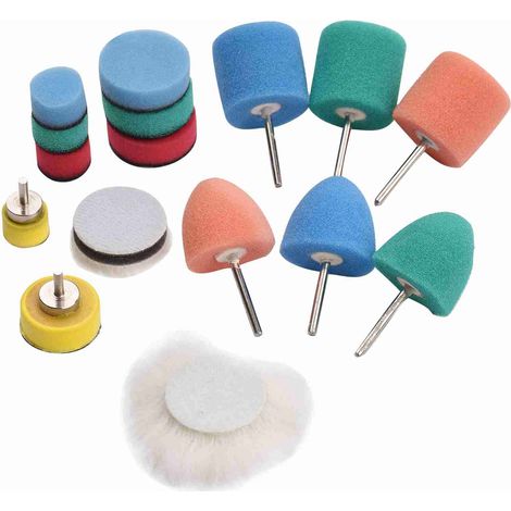 Mini almohadillas de pulido (16 unidades): kit de pulido detallado para llantas, faros y superficies pequeñas. (1/5)