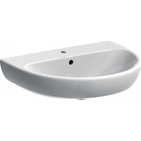 Geberit Selnova - Lavabo 600x480 mm, avec un trou de robinetterie, avec trop-plein, blanc 500.305.01.7 (1/5)