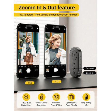 Télécommande tourne-page Bluetooth sans fil universelle, obturateur selfie à charge Type C pour vidéos Reels sur téléphone