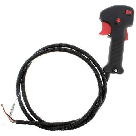 Poignée d'accélération pour débroussailleuse à roues – Longueur câble 180 cm – Diamètre tube 19 mm – Compatible avec Suricut TT-WBC520
