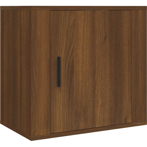 Maison Exclusive - Mesita de noche de pared roble marrón 50x30x47 (1/5)