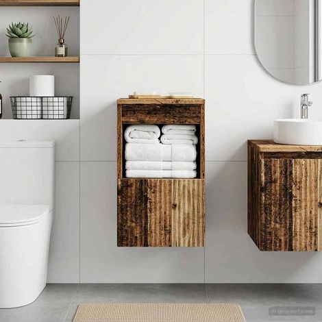 Mueble de Cuarto de Baño Madera envejecida 30 x 35 x 50 cm