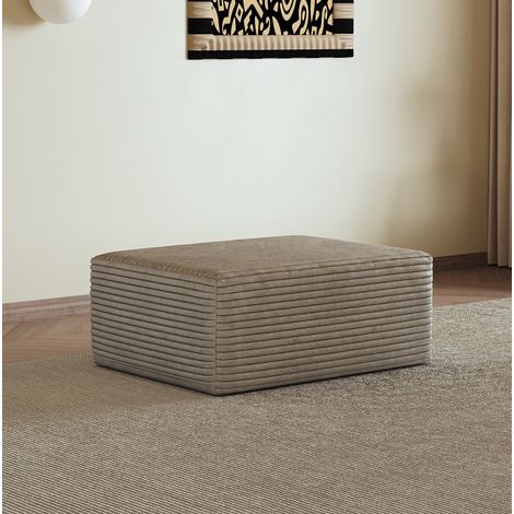 Ottomana modular, chaise lounge reversible, tejido de pana suave, camel (1/5)