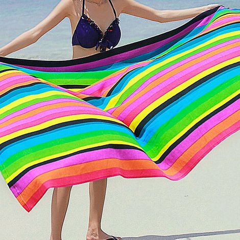 FLITI XXL Microfiber Beach Towel 100x180cm Quick Drying Lightweight Multicoloured (1/5)
