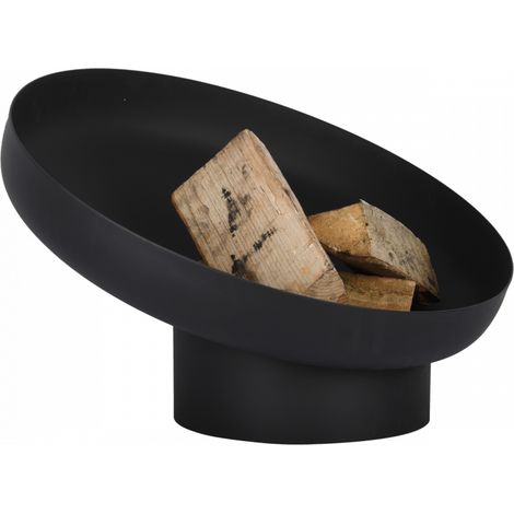 Brasero incliné - L 56,8 x l 60 x H 38,5 cm - Noir - Livraison gratuite (1/5)