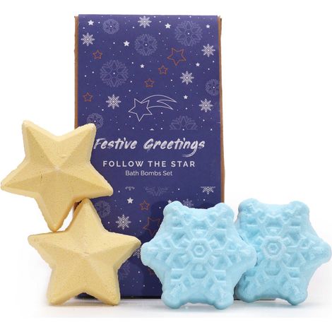Suivez le coffret cadeau de bombes de bain Star Christmas- Vendu par 1 (1/4)