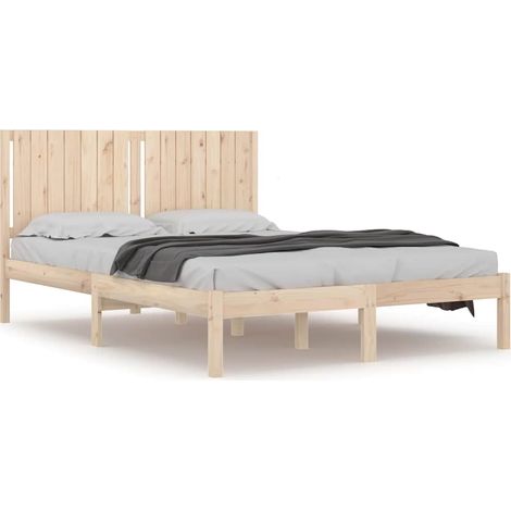 Maison Exclusive - Cadre de lit sans matelas 160x200 cm bois massif de pin (1/5)