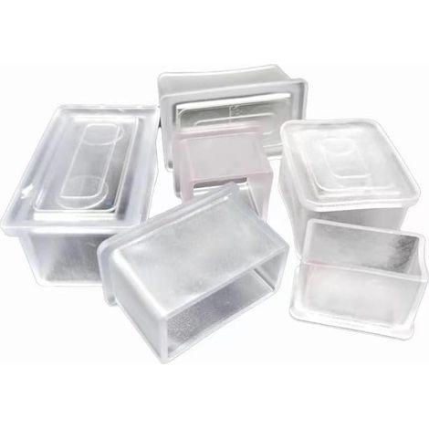 Embouts de pieds chaise en caoutchouc, silicone transparent, lot 8 (1/5)