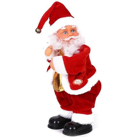 Papá Noel, movimiento de caderas, Papá Noel caminando en círculo, decoraciones navideñas (1/3)