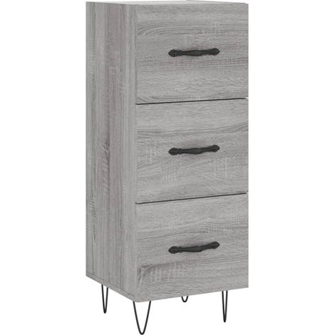 Aparador cómoda cómoda armario mueble organizador cocina salón salón Sonoma 34,5 x 34 x 90 cm madera contrachapada gris 020036340
