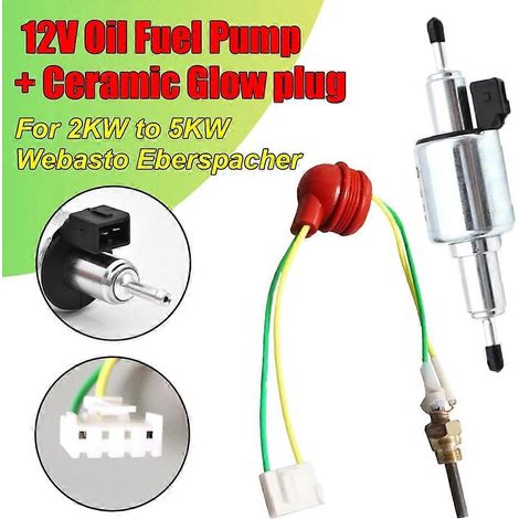 Kraftstoff-/Ölpumpe für 12-V-Diesel-/Luft-Standheizung, Keramikglühkerze, 12-V-Impulsölpumpen-Kit für Webasto Eberspächer 2–5 kW (1/5)