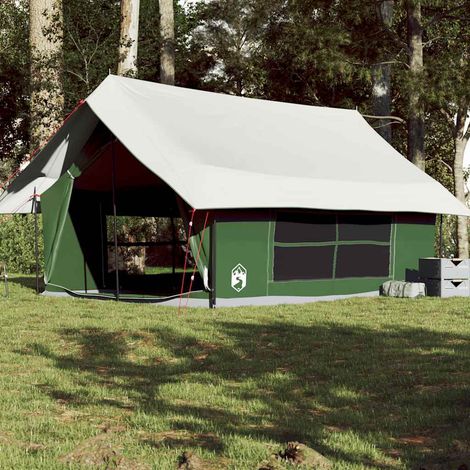 vidaXL Tente de camping 5 personnes vert imperméable (1/5)