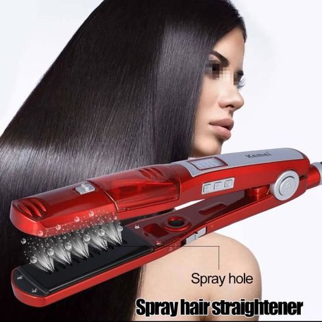 Fer à lisser électrique Lisseur vapeur SteamLiss affichage de la température cheveux outil de coiffure - BIG (1/4)