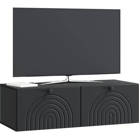 Maison Exclusive - Meuble TV mural Noir 99 x 41 x 30 cm Bois d'ingénierie