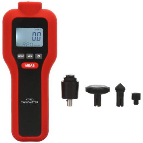 Tachymètre Numérique LCD, 2 En 1 2-99999 Tr/min, Tachymètre Sans Contact Et 2-19999 Tr/min, Tachymètre De Contact, Mesure de la Vitesse De Rotation, Compteur De Tr/min Pour Moteur, Ventilateur électr, (1/4)