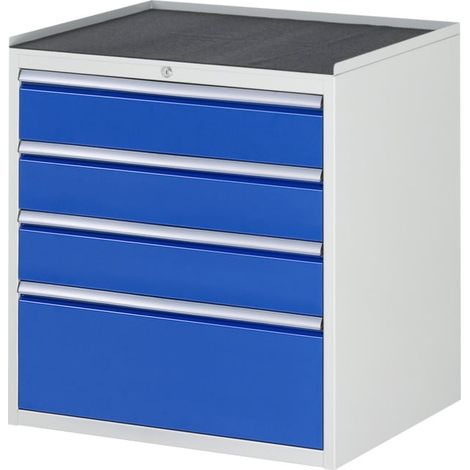 Armoire à tiroirs Rau avec tapis antidérapant 4 tiroirs -XL 3x150 1x270mm (1/5)