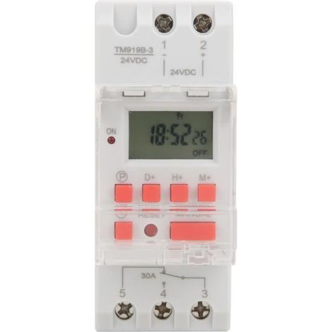 Minuterie - - DC 24V 30A - LCD - 16 programmes ON/OFF - Compte à rebours 24h (1/4)