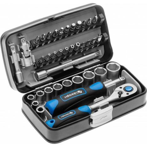 Högert Technik HT1R462 Juego de herramientas 38 piezas metal