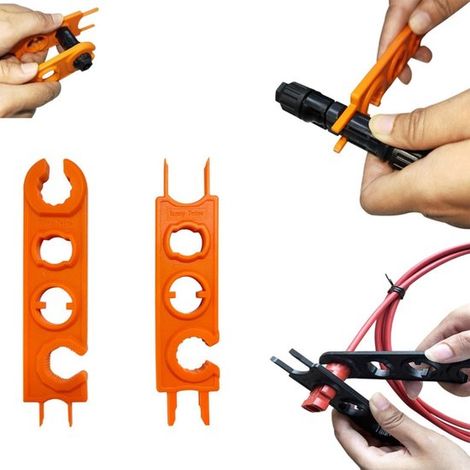 2 llaves para paneles solares, Herramienta MC4 para cables de paneles solares, Amoladora para acoplamientos rápidos y enchufes, 14,35 cm (1/5)