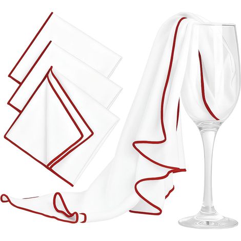 Set di 3 panni per lucidare il vetro senza aloni, riutilizzabili, 40 x 60 cm, per finestre e bicchieri da vino, antigraffio e senza aloni. (1/5)