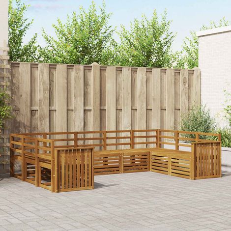 Sofagarnituren 9 pcs Natur Massivholz Akazie (1/5)