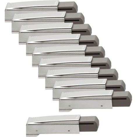 Clips de support pour charnières d'angle, amortisseurs de charnières de meuble, 10 par paquet, argent. (1/3)