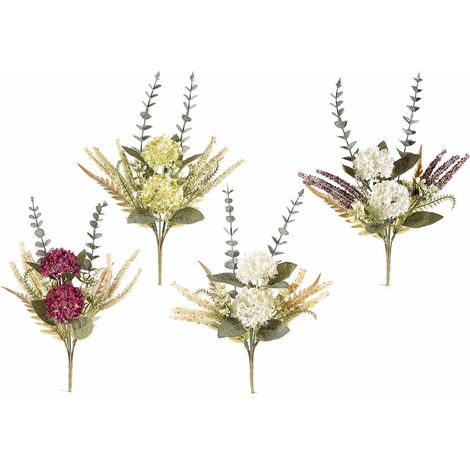 Mazzolini di astilbe e fiori di campo artificiali, set da 8 pezzi, cm 30 H (con gambo 38)