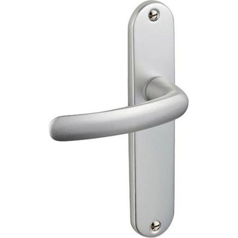 Vachette – Ensemble de porte budget – Modèle bec de cane – Plaques en alu embouties – Douille de guidage pour pose rapide – Pour porte 40 mm