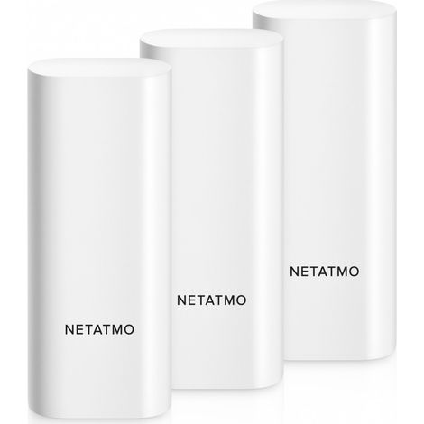 lot de 3 détecteurs d'ouverture intelligents connectés sans fils - netatmo dtg-pro (1/5)