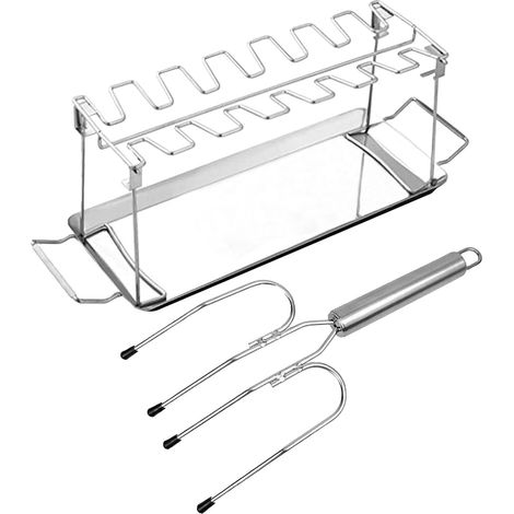 Porte-baguettes pour poulet churrasco  Fourchette à cuisse de dinde – Acier pour rôtir