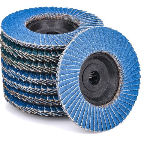 8 Disques Abrasifs à Lamelles Ø 76 mm x 10 mm Grain 40 60 80 120 Disques à Lamelles Disques à Meuler pour Enlever Ebavure, Rouille, Polissage, Finition (1/5)