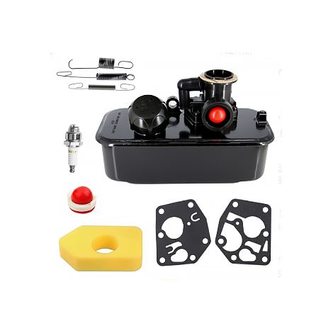 494406 Serbatoio carburante 795477 Kit carburatore per motori verticali serie 450, 500, 550 da 3 HP, 3,5 HP, 3,75 HP, 4,5 HP, 5,5 HP, 09J000, 09L000, 09S000, 09T000