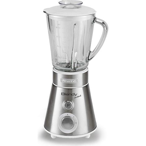 Blender Compact, Lames en Acier Inoxydable, 300W, Capacité du Gobelet en Verre 800cc, 2 Vitesses + Pulse, Argent (1/5)