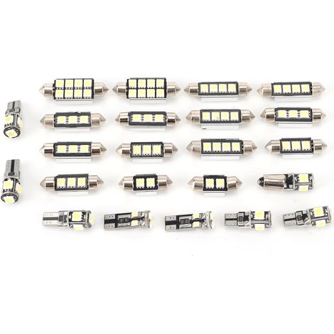 23 Stück T10 5W weiße 5050 Chip Energiesparende LED-Autolampen für Kennzeichen, Türen, Innenraum (1/5)