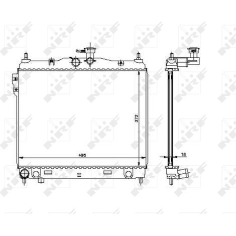 Radiateur, refroidissement du moteur NRF 53361 HYUNDAI 253101C000 253101C100