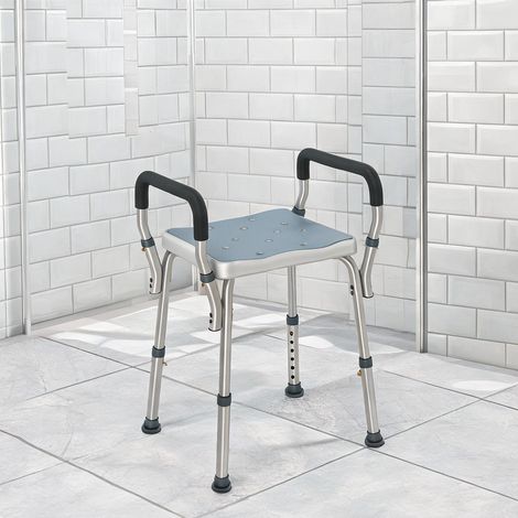 Tabouret de douche en aluminium réglable 57 à 69 cm en aluminio (1/5)