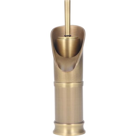 Robinet de lavabo en laiton de style européen antique, mitigeur rotatif pour eau chaude et froide. (1/5)
