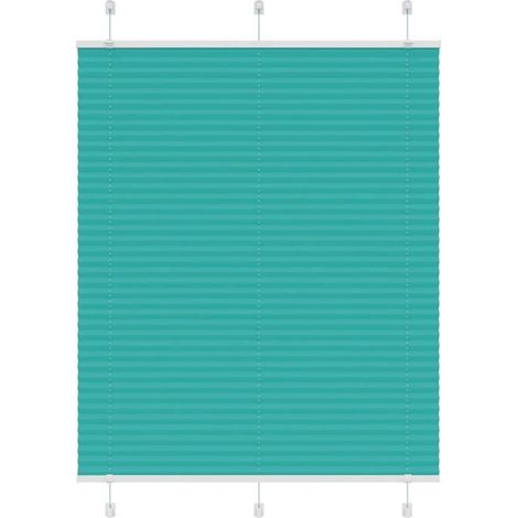 4015383 Store plissé vert pétrole 110x100cm largeur du tissu 109,4cm (1/5)