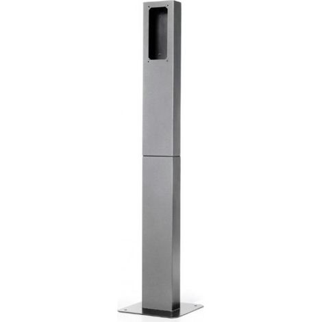 Aiphone – Potelet gris PA1602 – Tôle électro zinguée 15/10e – Pied inox 4 mm – Hauteur 1600 mm pour accessibilité