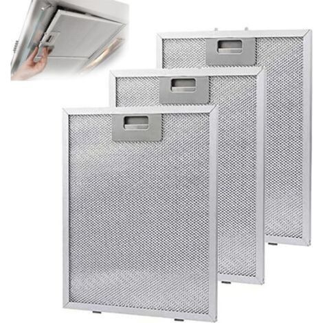 3 Pièces Filtre Hotte Aspirante, Filtre En Aluminium, Filtre Anti-Graisse Lavable, Filtre à Graisse Métallique Pour Hottes Aspirantes De Nombreuses Grandes Marques (320x260mm) (1/5)