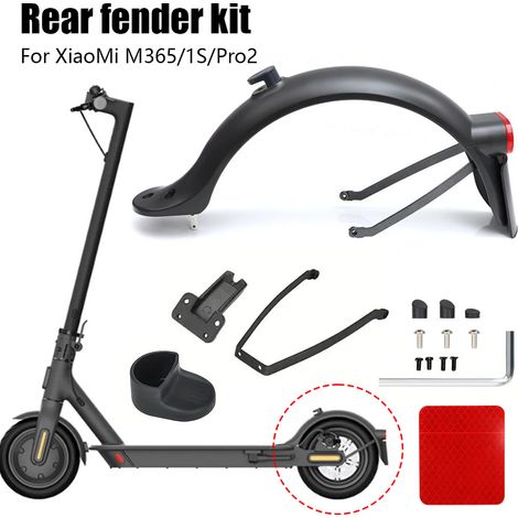 Rear license plate bracket for Xiaomi PRO2 electric scooter, mounting block, metal protective cover for rear fender (1/4)