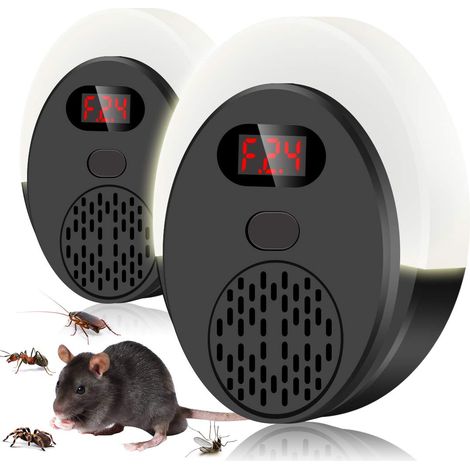Repellente per roditori e insetti ad ultrasuoni, 8 W con luci spaventose
